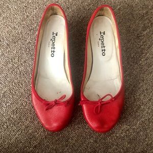 red repetto ballet flats